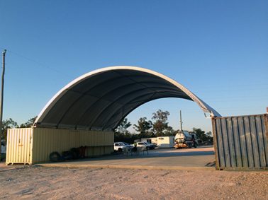 container shelter dome