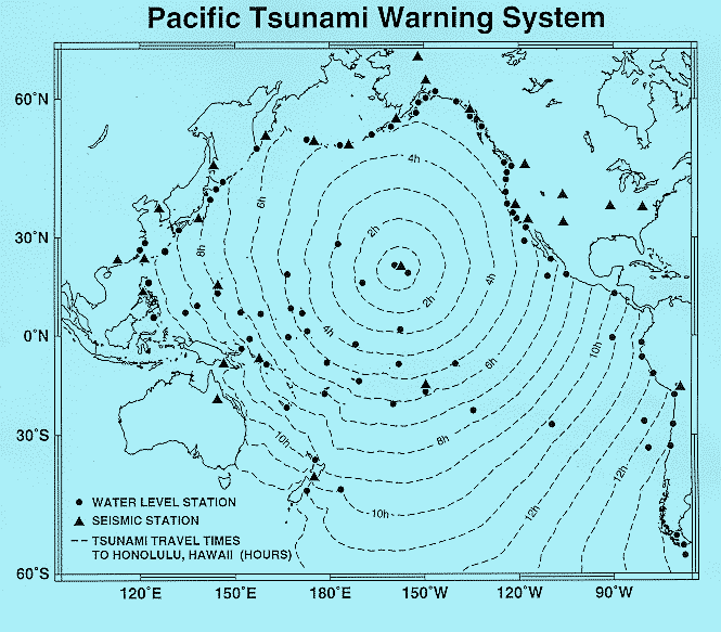 Pacific Tsunami Map
