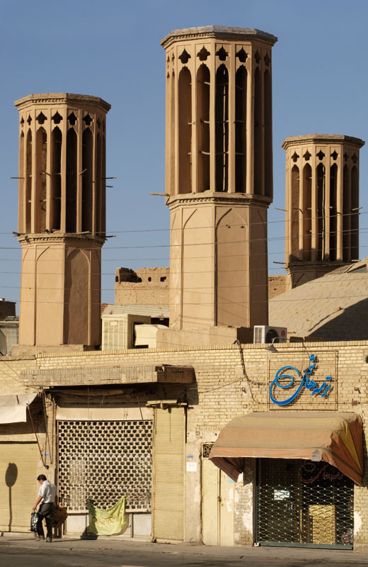 wind towers in Yazd Iran
