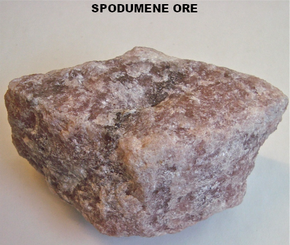 Spodumene (lithium) ore