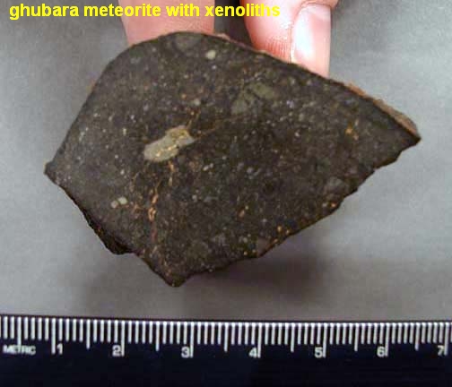ghubara meteorite  with xenolithsOman