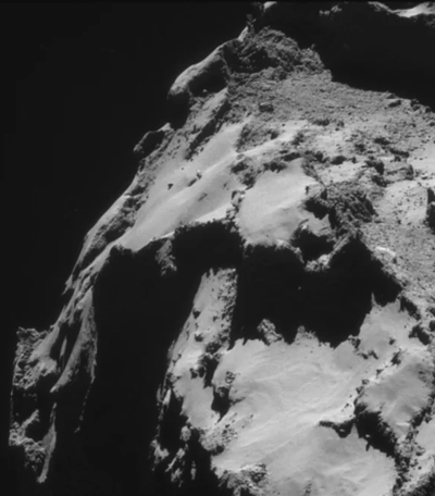 surface of a comet