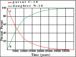 carbon 14 decay curve