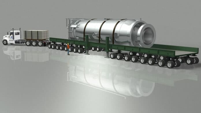 small modular reactor on truck