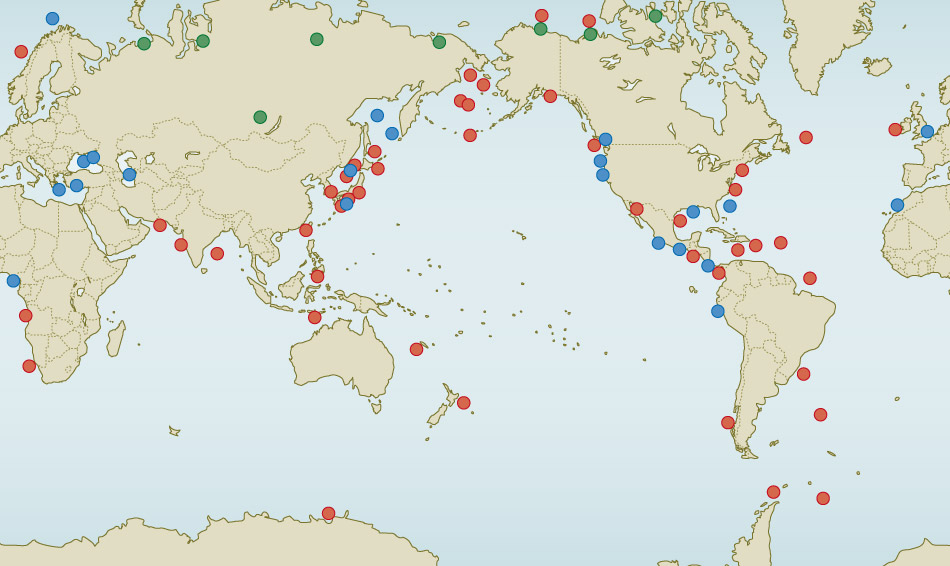 global location of methane hydrate