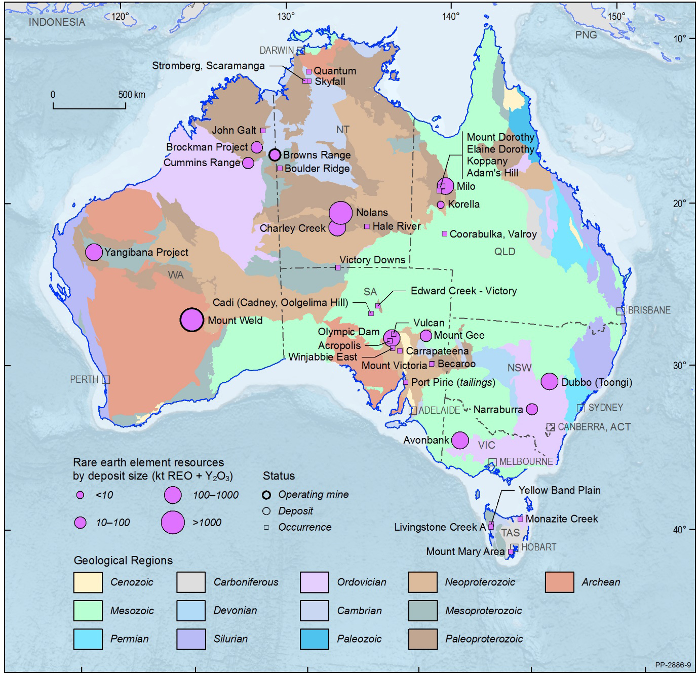 REE  Map Australia