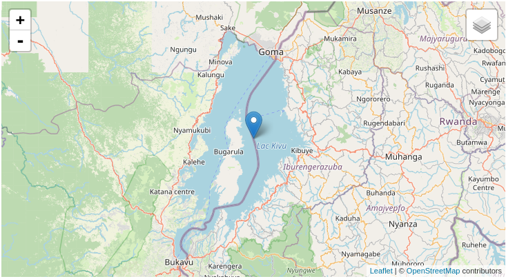 map showng Lake Kivu